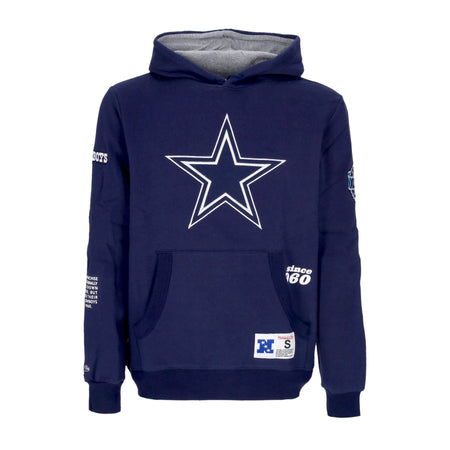 MITCHELL & NESS Felpa Cappuccio Uomo Nfl Team Origins Fleece Hoodie Dalcow Navy da uomo