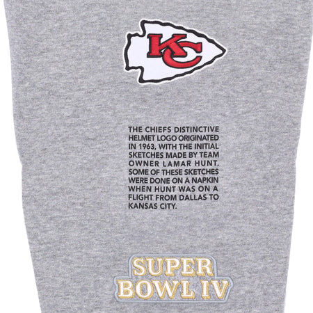 MITCHELL & NESS Pantalone Tuta Felpato Uomo Nfl Team Origins Fleece Pant Kanchi Grey Heather da uomo