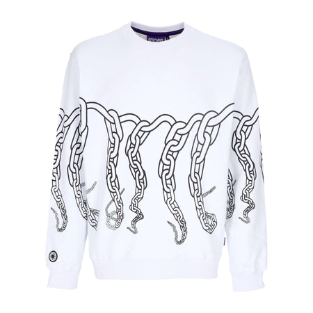 OCTOPUS Felpa Leggera Girocollo Uomo Chain Crewneck White da uomo