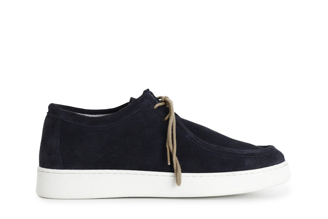 SCARPA UOMO CON VASCHETTA IN PELLE SCAMOSCIATA