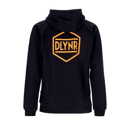 DOLLY NOIRE Felpa Leggera Cappuccio Uomo Logo Back Hoodie Black da uomo