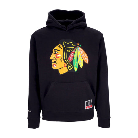 MITCHELL & NESS Felpa Cappuccio Uomo Nhl Team Logo Hoodie Chibla Black da uomo