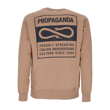 PROPAGANDA Felpa Girocollo Uomo Label Crewneck Camel da uomo