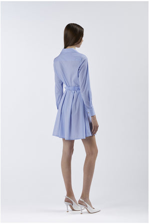 ABITINO TIPO CHEMISIER IN POPELINE STRETCH RIGATO