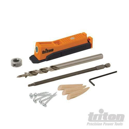 Kit Mini-Sistema per Fori a Tasca Triton, Dima per la Lavorazione del Legno Triton