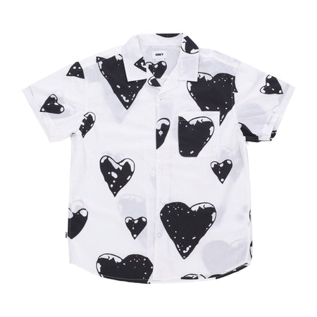 OBEY Camicia Manica Corta Uomo Loveless Woven White Multi da uomo