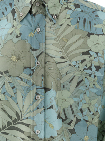 Tom Ford Camicia Stampa Floreale in Azzurro da uomo