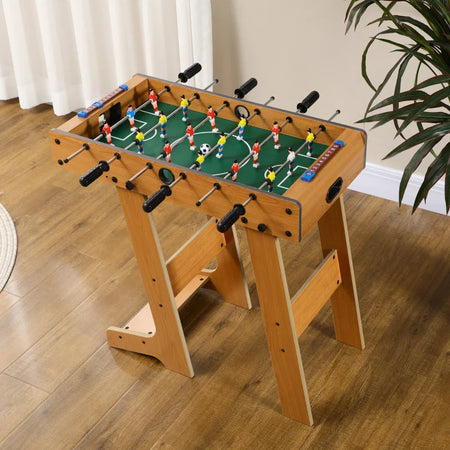 Calcio Balilla Pieghevole in Legno con 6 Aste, 18 Giocatori e Segnapunti, 69x37x70cm TP5A70-059TP5