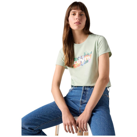 Levi's t-shirt verde logo grande floreale 173692935 T-shirt LEVI'S