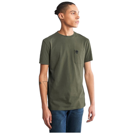 Timberland t-shirt verde con taschino TB0A2CQY T-shirt Timberland