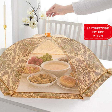 2pz-Copertura-Pieghevole-Tenda-A-Rete-Anti-Polvere-Insetti-Per-Alimentari-60-Cm