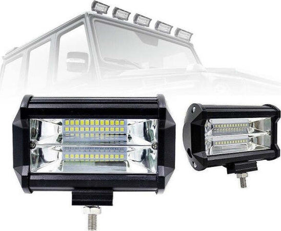 2x-72w-Luce-Faro-Lampada-Da-Lavoro-Faretto-Auto-Barca-Camion-24led-Smd-6000k