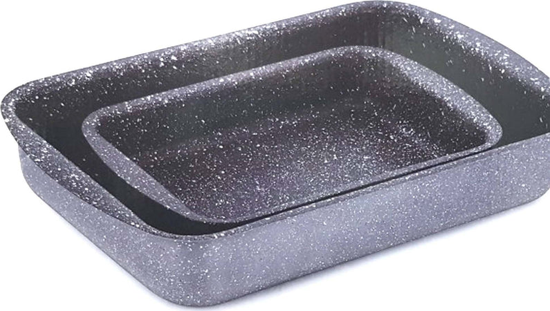 2x Teglie Da Forno Cuore Di Pietra Bavaria Ottingher Set Teglie Anti Aderenti Effetto Pietra Rinforzate in Titanio 2Pz. Art.030 Casa e cucina/Teglie da forno e accessori per pasticceria/Teglie e stampi/Set di teglie da forno L’Orchidea - Siderno, Commerciovirtuoso.it