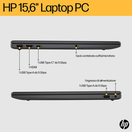 Hp 15-fc0047nl Laptop 15.6" AMD Ryzen 7 16GB RAM 512GB SSD Windows 11 Argento