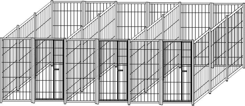 3 Box per Cani da Esterno con Zincatura a Caldo Ciascuno da 300x200x Altezza 180 centimetri Prodotti per animali domestici/Cani/Cucce gabbiette e recinzioni/Recinti da esterno Ogomondo - Martina Franca, Commerciovirtuoso.it