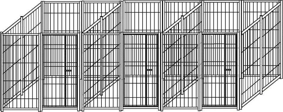 3 Box per Cani Uniti con Zincatura a Caldo in Rete Ciascuno da 200x200x Altezza 180 Cm Prodotti per animali domestici/Cani/Cucce gabbiette e recinzioni/Recinti da esterno Ogomondo - Martina Franca, Commerciovirtuoso.it
