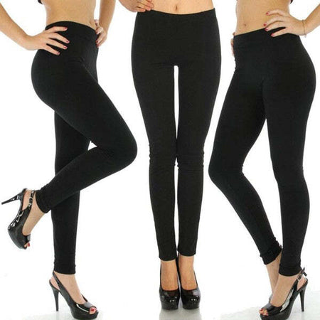 3-Leggings-/-Calze-Mod.095-Donna-Felpati-Comodi-Caldi-Eleganti-3pz.-Vari-Colori