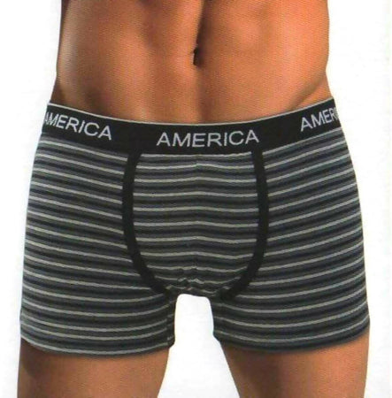 3 Paia Boxer Uomo Aris Fantasia Righe O Tinta Unita Blu Grigio Nero Art. Aru110 Rigato/ 100 Tinta Unita