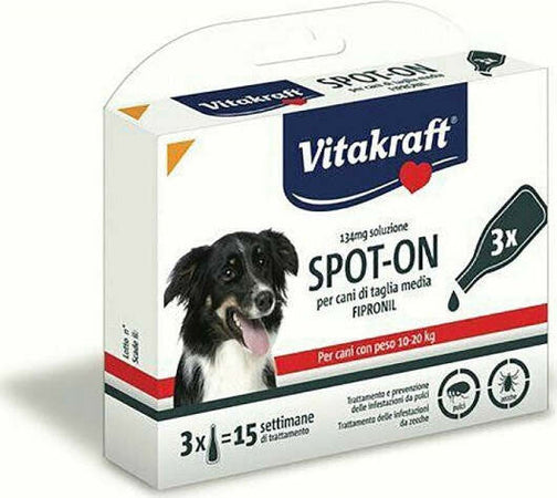 3-Pipette-Trattamento-Antiparassitario-Cane-Pulci-Zecche-Taglia-Media-10-20-Kg