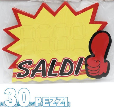 30-Cartoncini-Pretagliati-Per-Sconti-Prezzi-Offerte-Note-Negozio-Vetrine-Saldi
