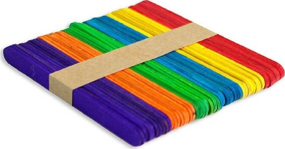 300-Stecche-Colorate-Bastoncini-In-Legno-Naturale-Lavoretti-Bricolage-114-X-10mm