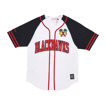 MITCHELL & NESS Casacca Bottoni Uomo Nhl Practice Day Button Front Jersey Chibla White da uomo