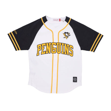 MITCHELL & NESS Casacca Bottoni Uomo Nhl Practice Day Button Front Jersey Pitpen White da uomo