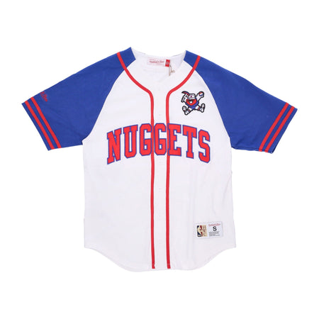 MITCHELL & NESS Casacca Bottoni Uomo Nba Practice Day Button Front Jersey Hardwood Classics Dennug White da uomo