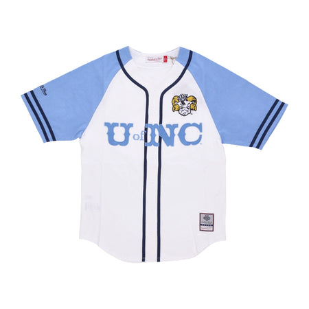 MITCHELL & NESS Casacca Bottoni Uomo Ncaa Practice Day Button Front Jersey Unchee White da uomo