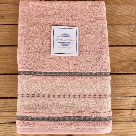Asciugamani Spugna Botticelli Home Flore Rose