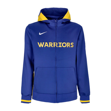 NIKE NBA Felpa Cappuccio Zip Uomo Nba Dri-fit Showtime Full-zip Hoodie Golwar Rush Blue/amarillo/rush Blue/white da uomo