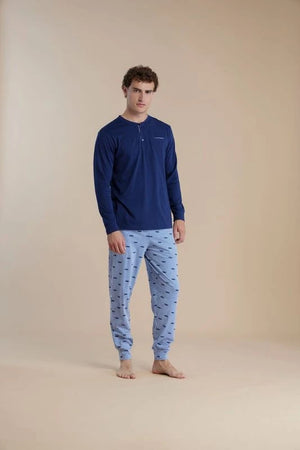 Pigiama uomo manica lunga 100% cotone – Noi di notte 3024