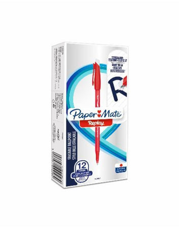 Confezione 12 penne cancellabili Papermate Replay rosse
