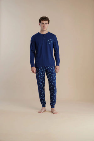 Pigiama uomo manica lunga 100% cotone – Noi di notte 3030