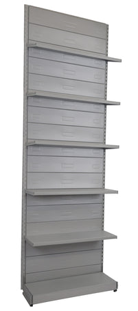 Scaffale in metallo verniciato alluminio per negozio cm. 97x30x300h