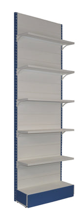 Scaffalatura metallica da negozio modulo a parete verniciato cm. 100x30x300h