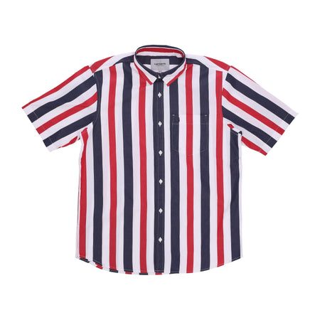 CARHARTT WIP Camicia Manica Corta Uomo Elcano Shirt Arcade/dark Navy da uomo