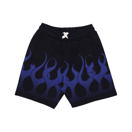 VISION OF SUPER Pantalone Corto Tuta Uomo Flames Short Black/blue da uomo