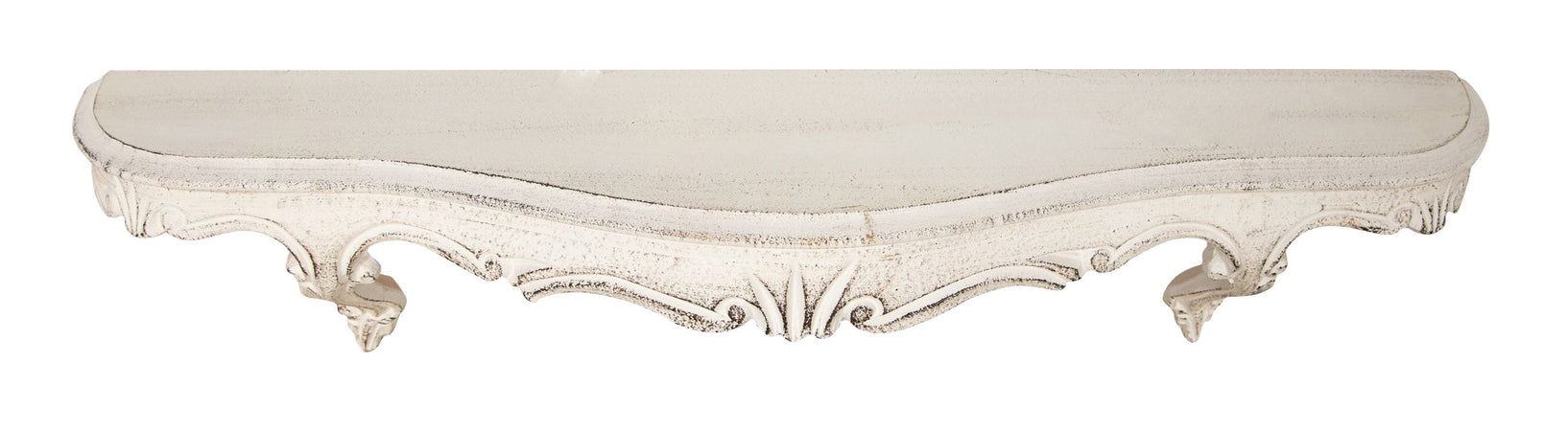 Biscottini MENSOLA A MURO IN LEGNO FINITURA BIANCO ANTICATO L59XPR13XH14 cm Made in Italy