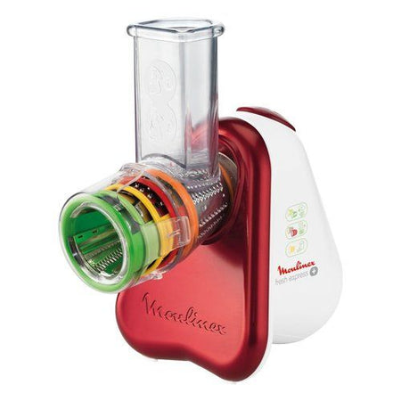 Moulinex fresh express dj755g affettatutto grattugia elettrico, 5 funzioni di taglio, 150 w, 1 liter, 1 decibel, plastica, rosso - DJ755G10