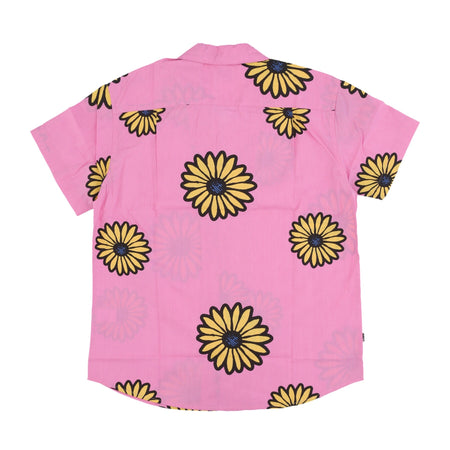 OBEY Camicia Manica Corta Uomo Daisy Blossoms Woven Wild Rose Multi da uomo