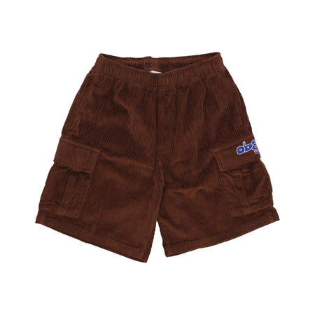 OBEY Pantalone Corto Uomo Easy Cord Emb Cargo Short Sepia da uomo