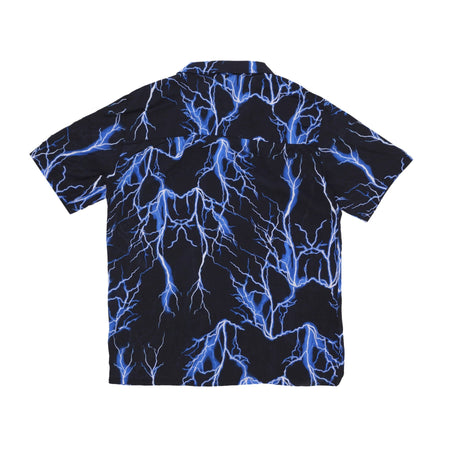 PHOBIA Camicia Manica Corta Uomo All Over Lightning Shirt Black/blue da uomo