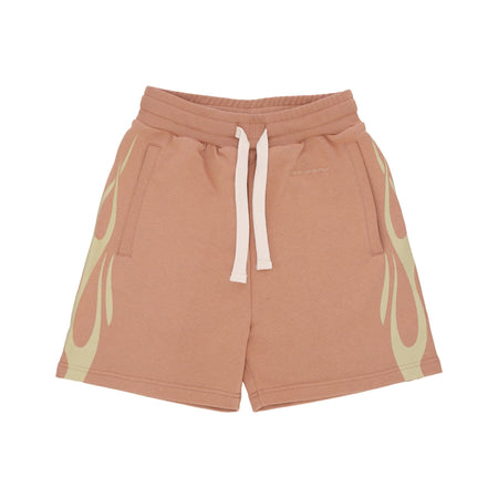 VISION OF SUPER Pantalone Corto Tuta Uomo Flames Shorts Terracotta/off White da uomo
