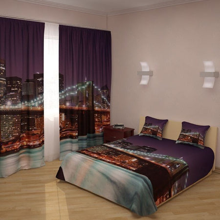 Tenda digitale e copriletto coordinato Brooklyn