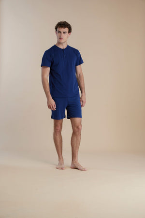 Pigiama uomo manica corta pantaloncino 100% cotone – Noi di notte 3061