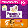 306x Pampers Progressi pacco risparmio Progressi taglia extralarge 306 pannolini taglia 6+ (16+kg) Prima infanzia/Cambio del pannolino/Pannolini usa e getta/Pannolini per bambini Sanitaria Gioia del Bimbo - Villa San Giovanni, Commerciovirtuoso.it