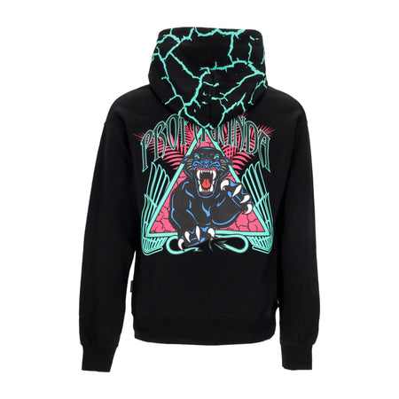 PROPAGANDA Felpa Leggera Cappuccio Uomo Triangle Panther Hoodie Black da uomo