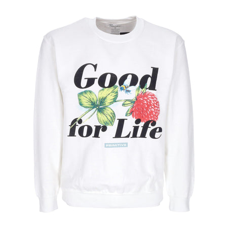 PRIMITIVE Felpa Girocollo Uomo Feliz Crewneck White da uomo