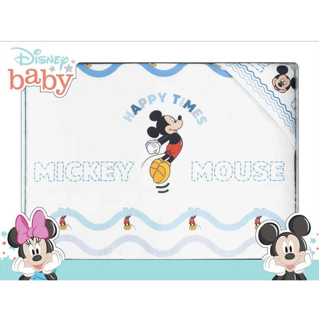Lenzuola lettino neonato Topolino happy times Disney